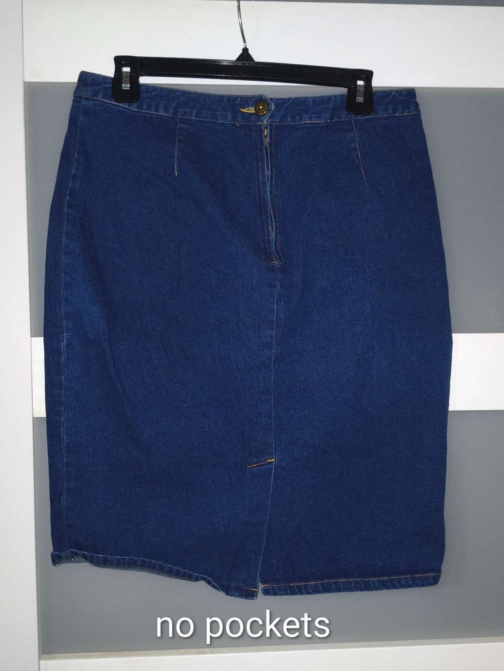 Isaac Mizrahi Dark Blue Denim Pencil Skirt